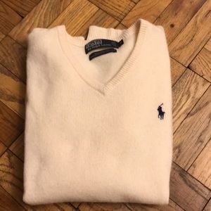 Men’s Polo by Ralph Lauren Cream Wool Sweater
